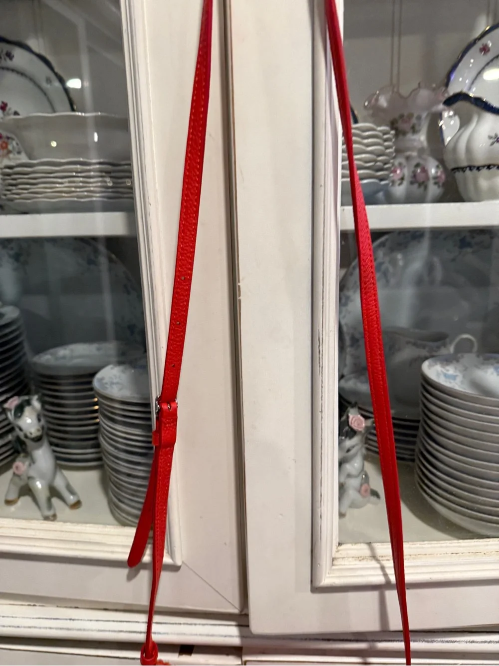 Coach Red Shearling & Leather Crossbody Bag